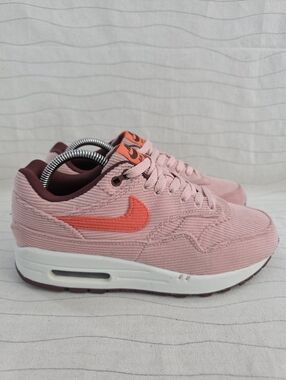Nike Mens Air Max 1 Premium Coral Stardust Corduroy Sneakers FB8915-600 Size 7